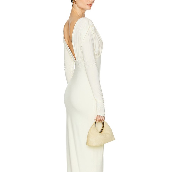 Helsa Jersey Deep V Maxi Dress Size small, new without tags - Picture 4 of 5